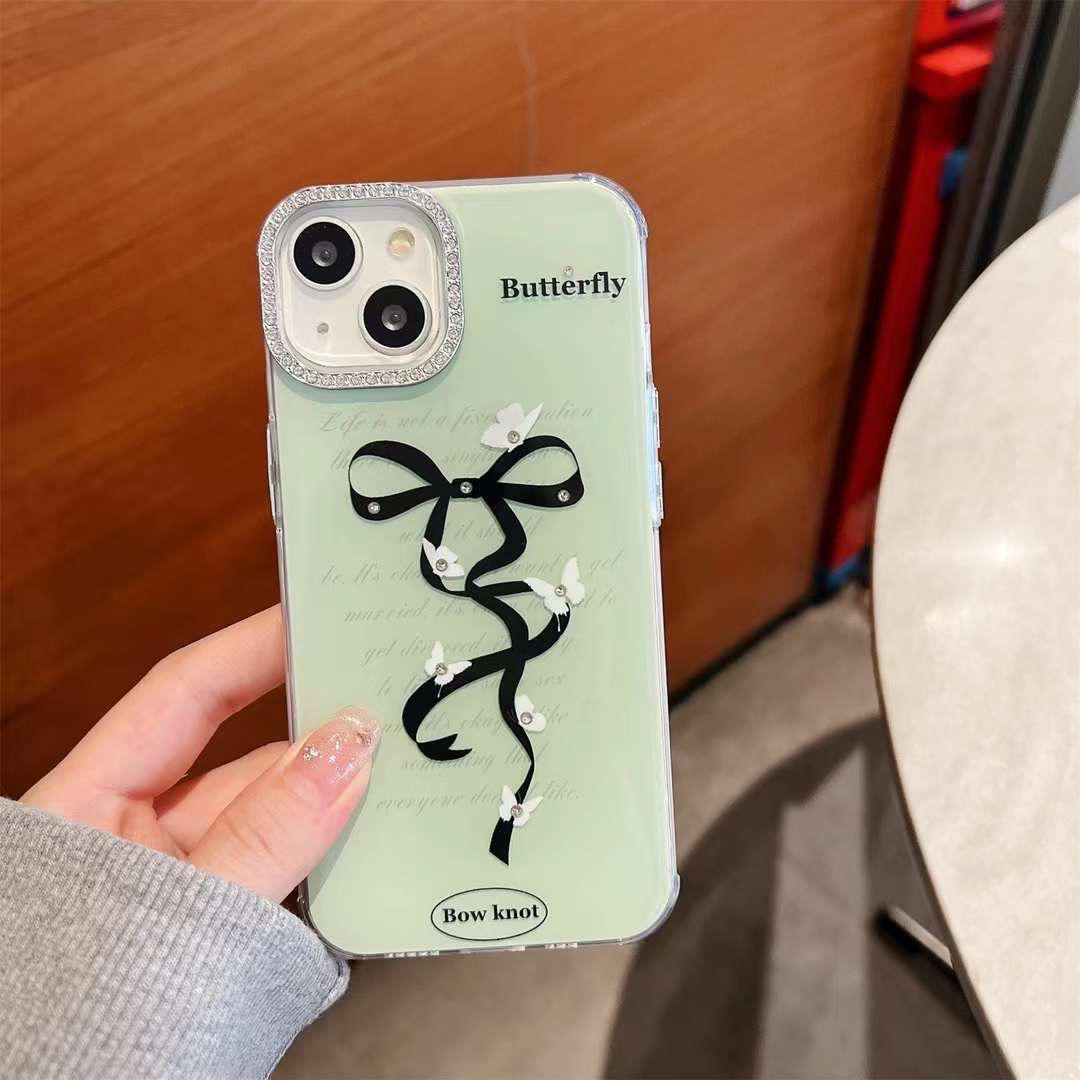 Pearl Butterfly Case With Charm - iPhone