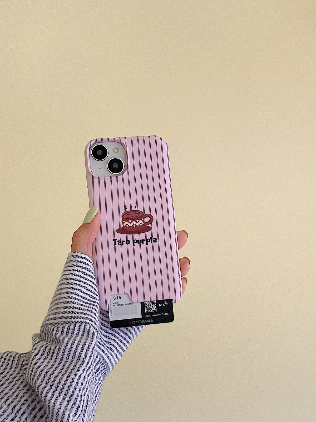 Lavender Latte Card Holder Case - iPhone