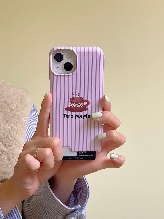 Lavender Latte Card Holder Case - iPhone