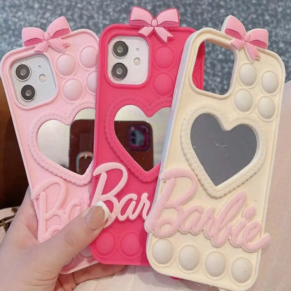 Barbie Heart Mirror Case - iPhone