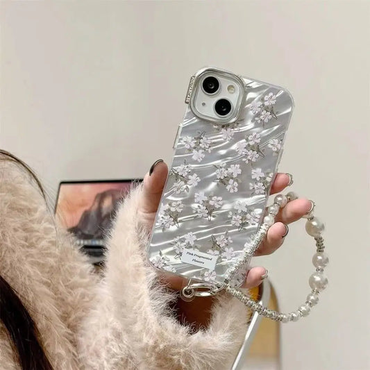 Flower Blossom Case With Pendant Charm - iPhone
