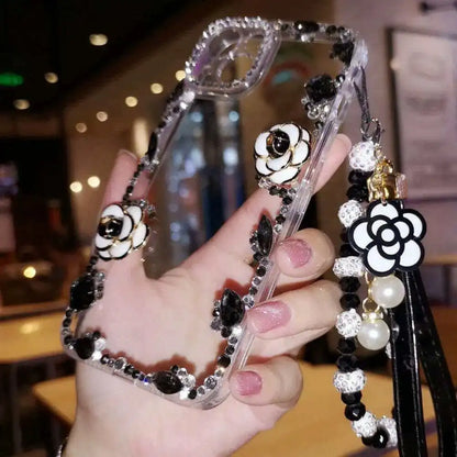 Pearl Floral Case With Charm - iPhone