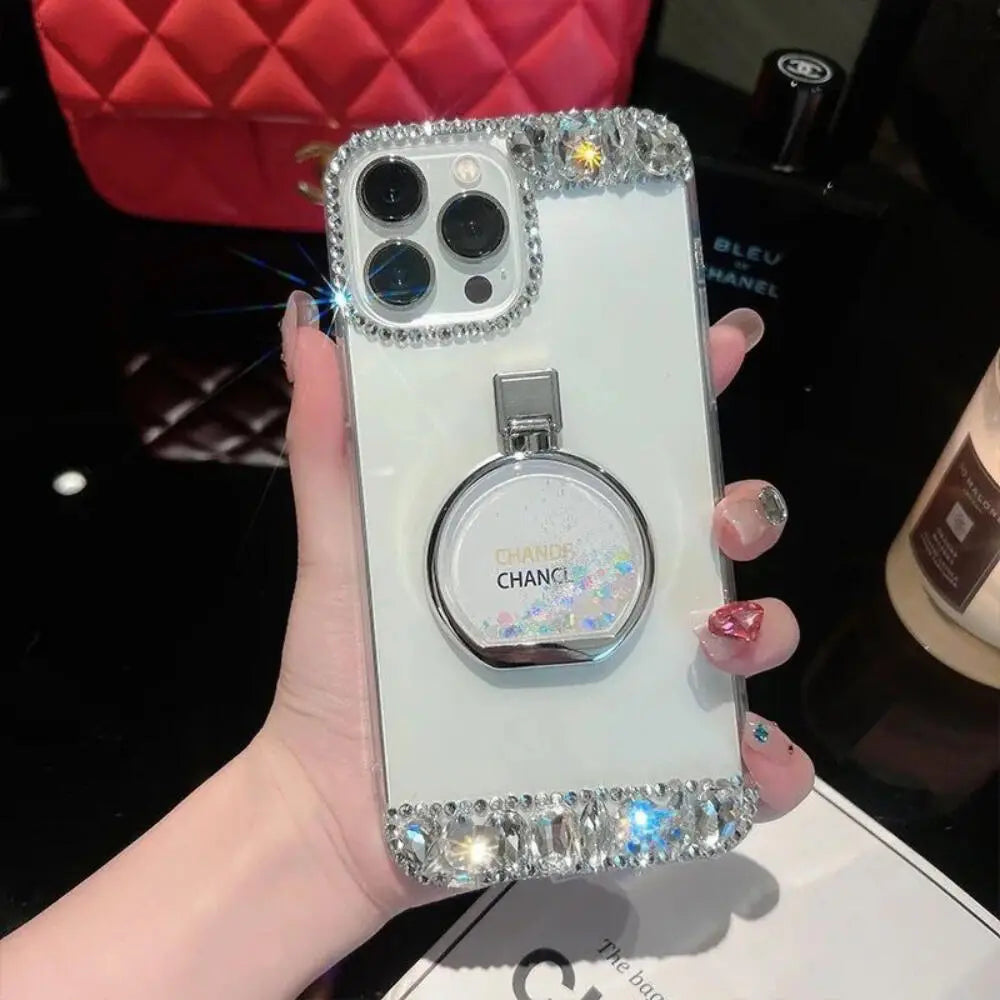 Perfume Blingy Case With Diamond Stones - iPhone